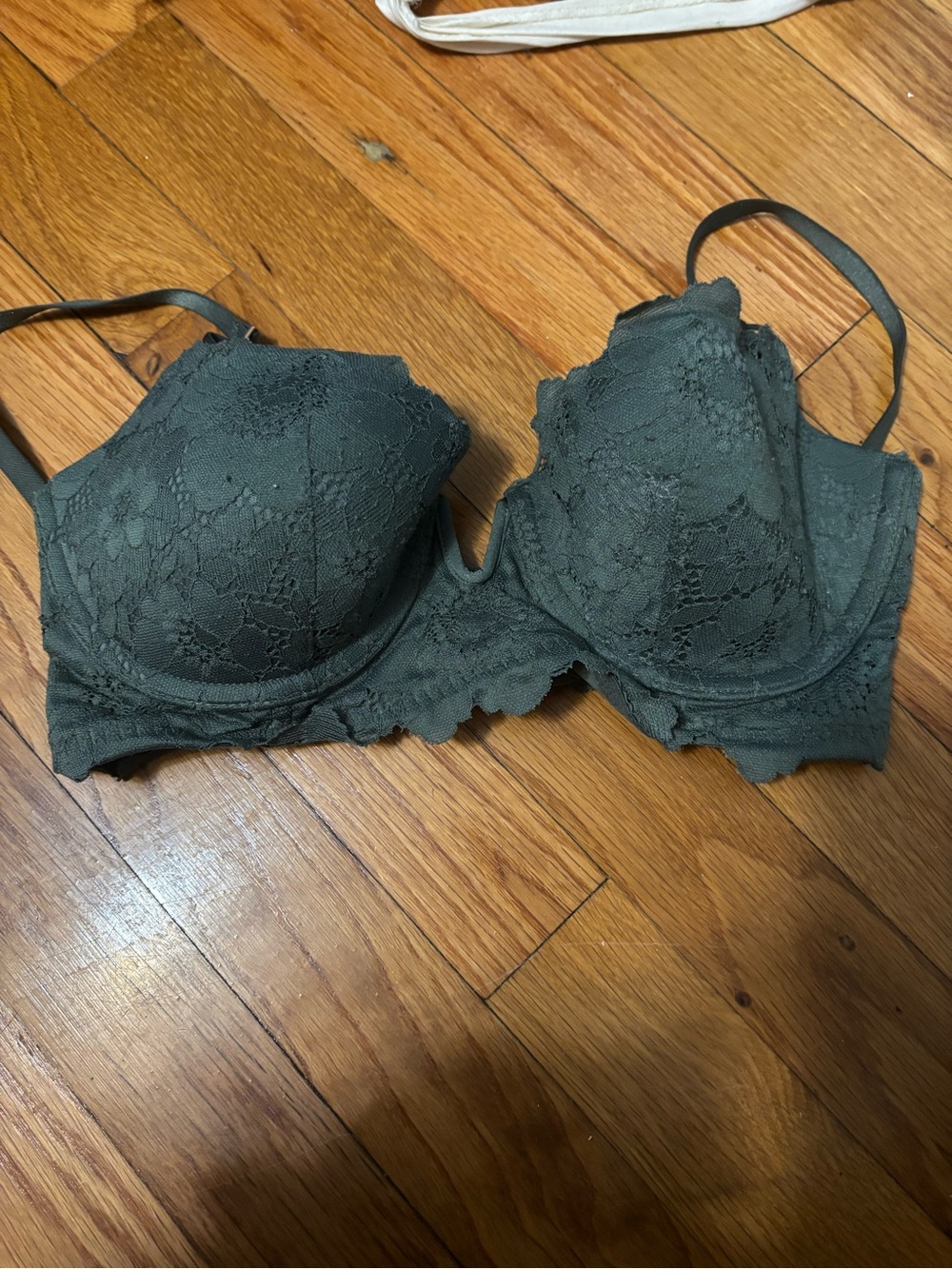 Lace Push-Up Bra - Olive Green